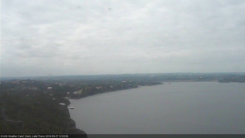 Lake Travis webcam, September 27, 2016 11:20 AM CT