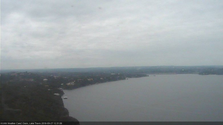 Lake Travis webcam, September 27, 2016 11:40 AM CT