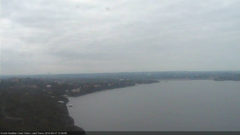 Lake Travis webcam, September 27, 2016 11:45 AM CT
