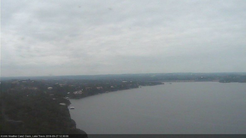 Lake Travis webcam, September 27, 2016 11:55 AM CT