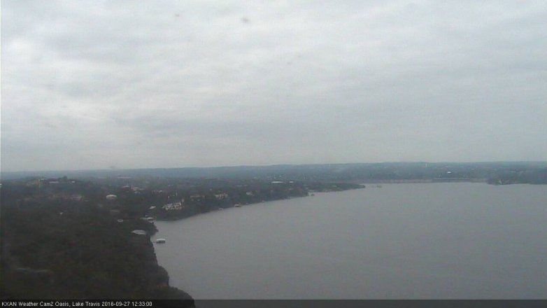 Lake Travis webcam, September 27, 2016 12:00 PM CT