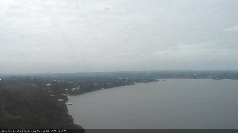Lake Travis webcam, September 27, 2016 12:10 PM CT