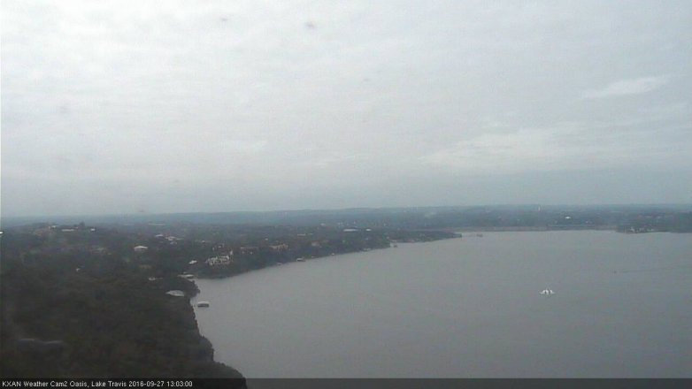Lake Travis webcam, September 27, 2016 12:30 PM CT