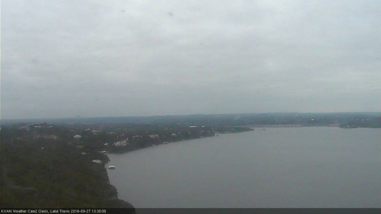 Lake Travis webcam, September 27, 2016 12:40 PM CT