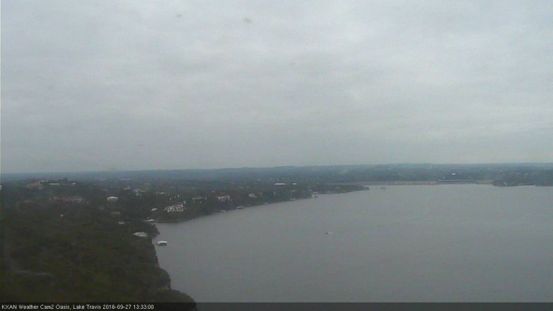 Lake Travis webcam, September 27, 2016 12:45 PM CT