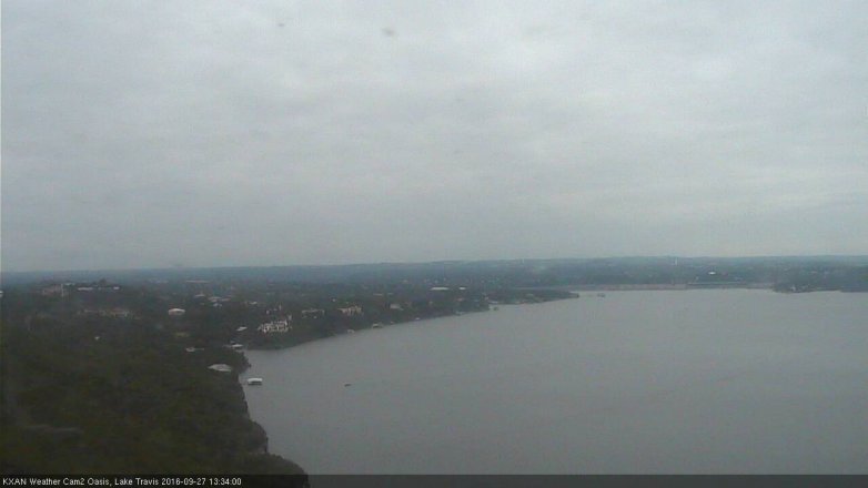 Lake Travis webcam, September 27, 2016 12:50 PM CT