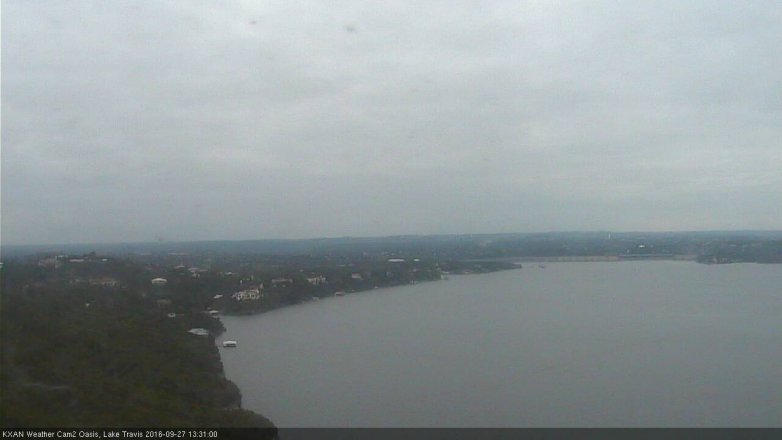 Lake Travis webcam, September 27, 2016 12:55 PM CT