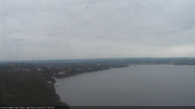 Lake Travis webcam, September 27, 2016 1:25 PM CT