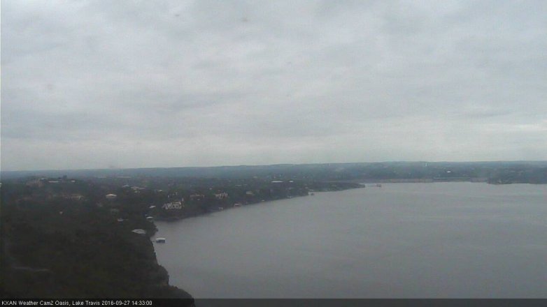Lake Travis webcam, September 27, 2016 1:40 PM CT