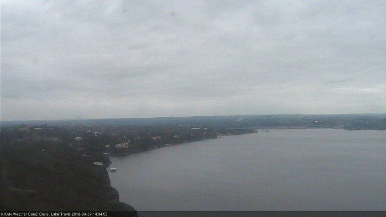 Lake Travis webcam, September 27, 2016 1:50 PM CT