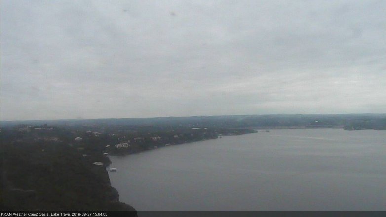 Lake Travis webcam, September 27, 2016 2:10 PM CT