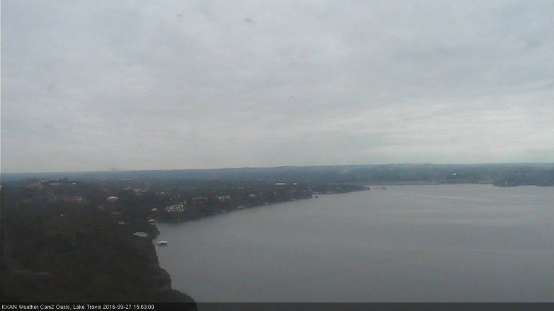 Lake Travis webcam, September 27, 2016 2:15 PM CT