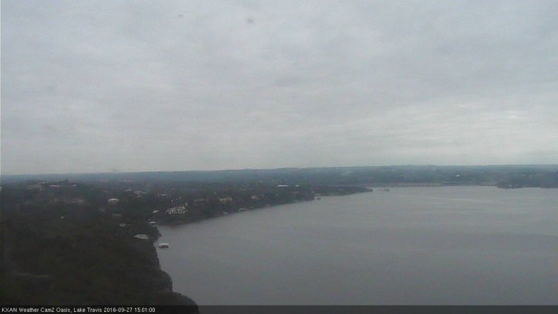Lake Travis webcam, September 27, 2016 2:20 PM CT