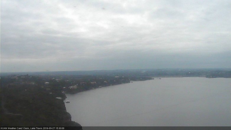 Lake Travis webcam, September 27, 2016 2:55 PM CT