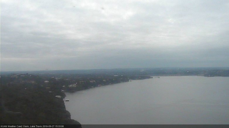 Lake Travis webcam, September 27, 2016 3:00 PM CT