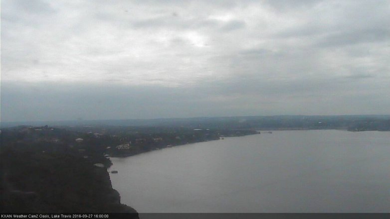 Lake Travis webcam, September 27, 2016 3:20 PM CT
