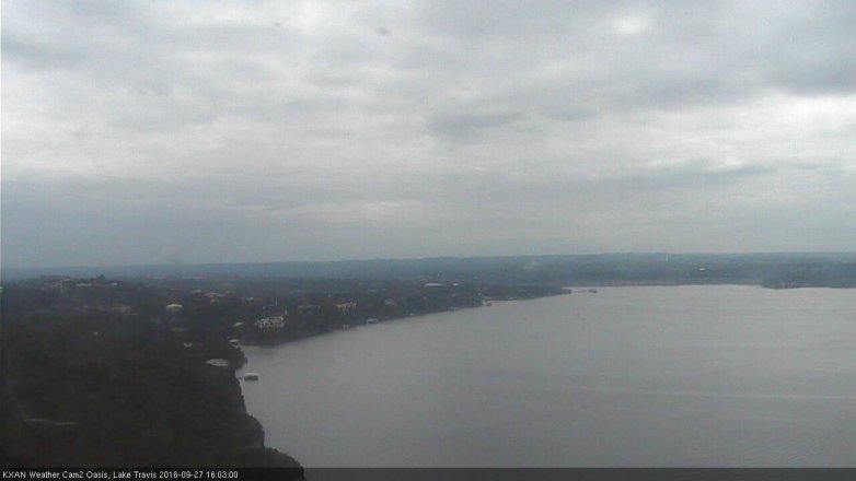 Lake Travis webcam, September 27, 2016 3:25 PM CT