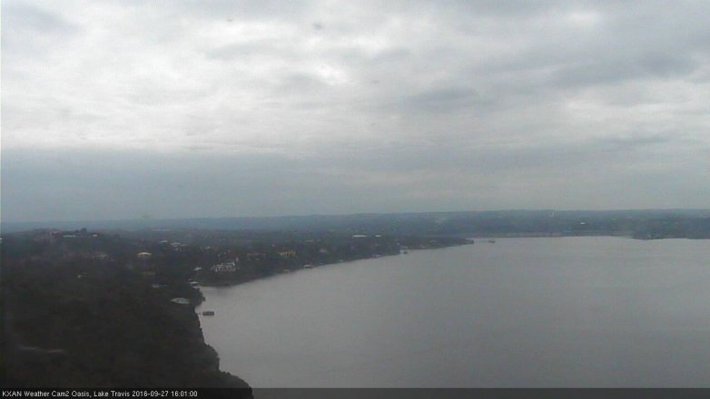 Lake Travis webcam, September 27, 2016 3:30 PM CT