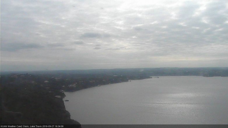 Lake Travis webcam, September 27, 2016 3:45 PM CT