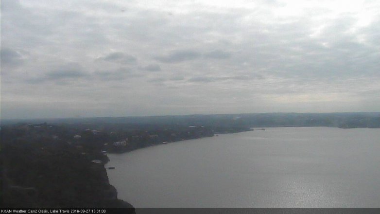 Lake Travis webcam, September 27, 2016 3:50 PM CT