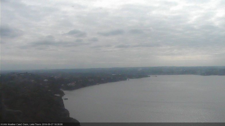Lake Travis webcam, September 27, 2016 4:00 PM CT