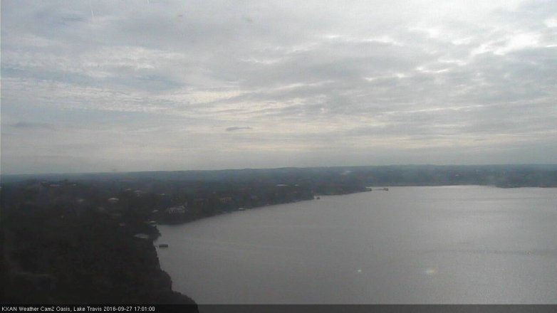 Lake Travis webcam, September 27, 2016 4:05 PM CT