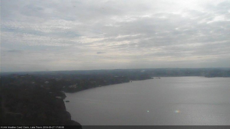 Lake Travis webcam, September 27, 2016 4:10 PM CT