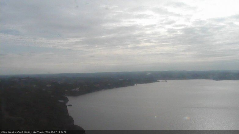 Lake Travis webcam, September 27, 2016 4:15 PM CT