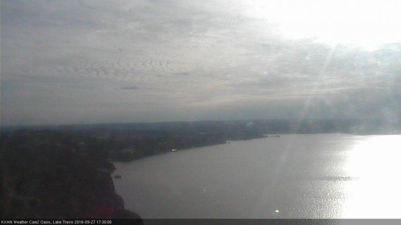 Lake Travis webcam, September 27, 2016 4:45 PM CT