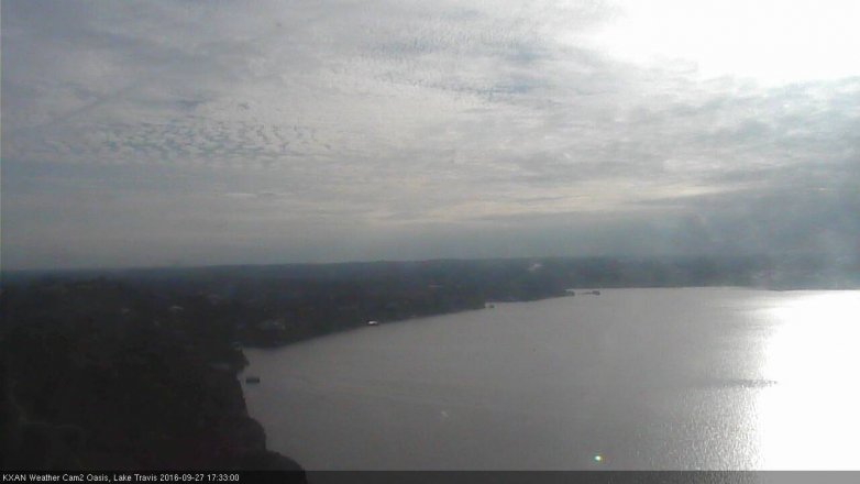 Lake Travis webcam, September 27, 2016 5:00 PM CT
