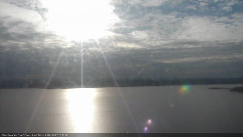 Lake Travis webcam, September 27, 2016 5:05 PM CT