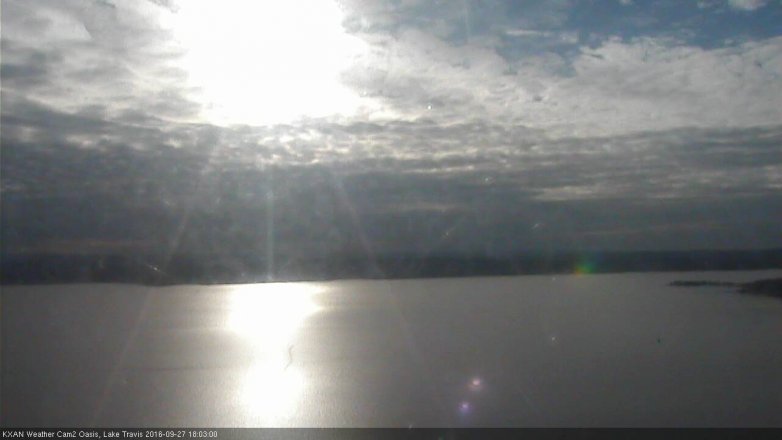 Lake Travis webcam, September 27, 2016 5:20 PM CT
