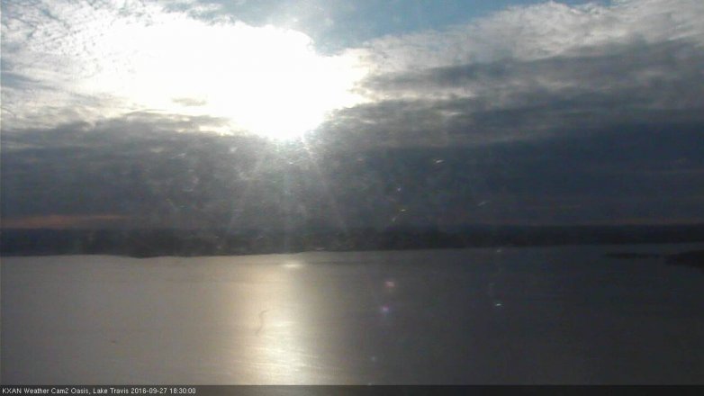 Lake Travis webcam, September 27, 2016 5:35 PM CT
