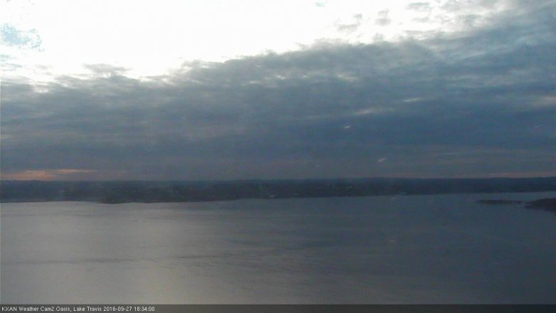 Lake Travis webcam, September 27, 2016 5:55 PM CT
