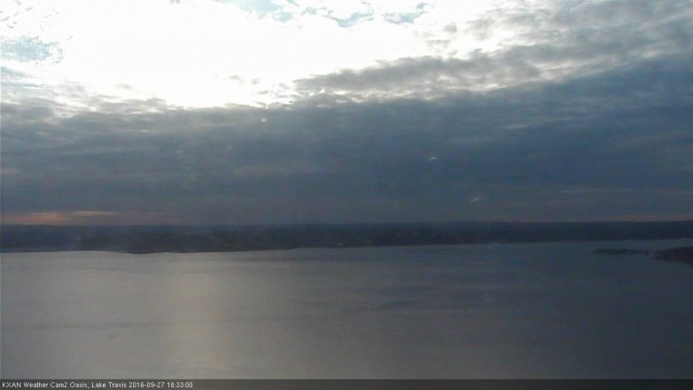 Lake Travis webcam, September 27, 2016 6:05 PM CT