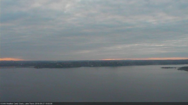 Lake Travis webcam, September 27, 2016 6:25 PM CT