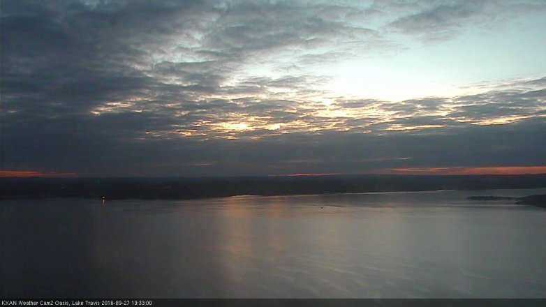 Lake Travis webcam, September 27, 2016 6:55 PM CT