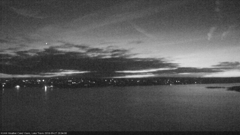 Lake Travis webcam, September 27, 2016 7:10 PM CT