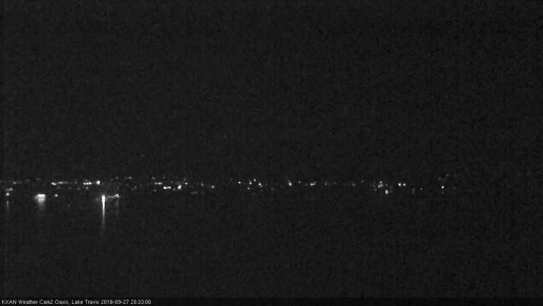 Lake Travis webcam, September 27, 2016 7:45 PM CT