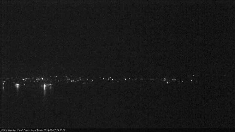Lake Travis webcam, September 27, 2016 8:10 PM CT