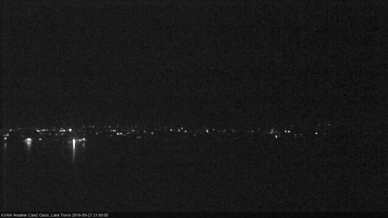 Lake Travis webcam, September 27, 2016 8:20 PM CT