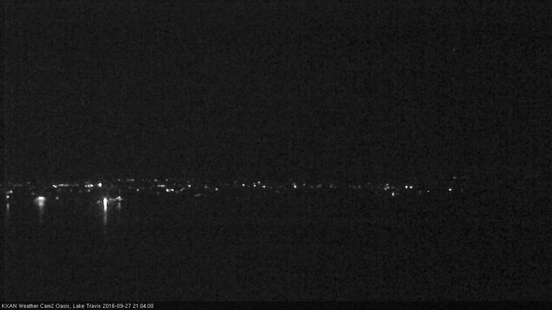 Lake Travis webcam, September 27, 2016 8:30 PM CT