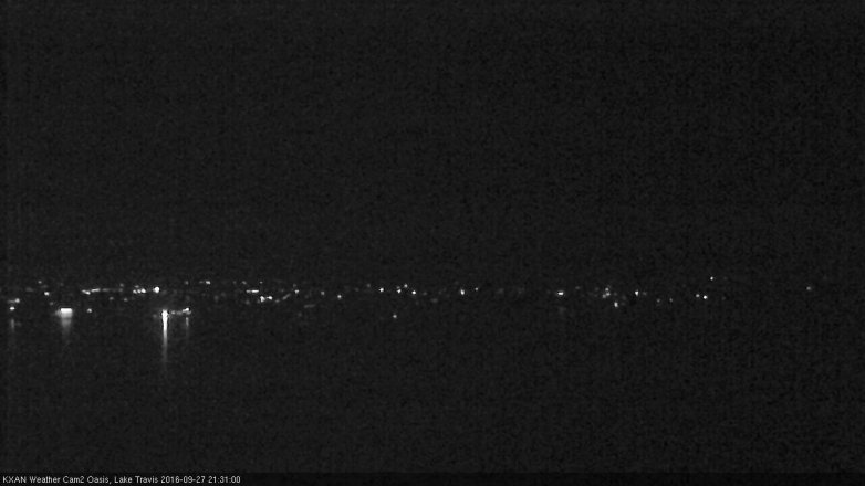 Lake Travis webcam, September 27, 2016 8:35 PM CT