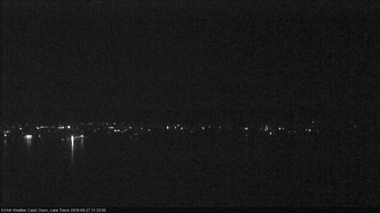 Lake Travis webcam, September 27, 2016 8:40 PM CT