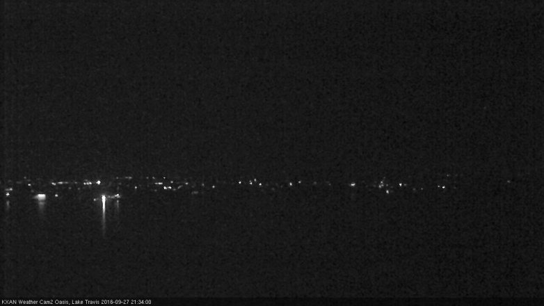 Lake Travis webcam, September 27, 2016 8:45 PM CT