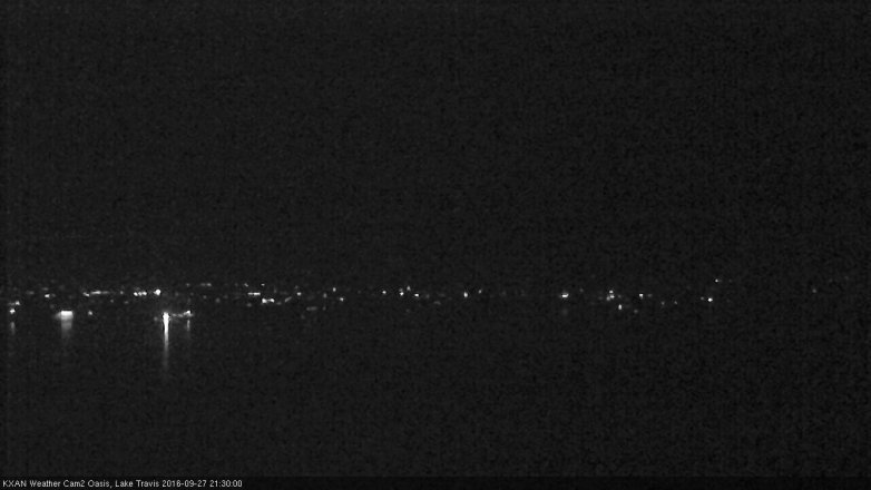 Lake Travis webcam, September 27, 2016 8:50 PM CT