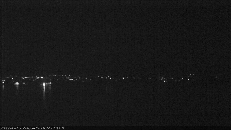 Lake Travis webcam, September 27, 2016 9:10 PM CT