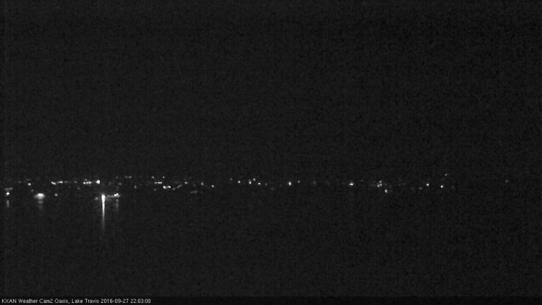 Lake Travis webcam, September 27, 2016 9:25 PM CT