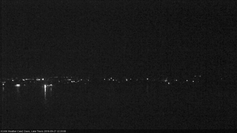 Lake Travis webcam, September 27, 2016 10:05 PM CT