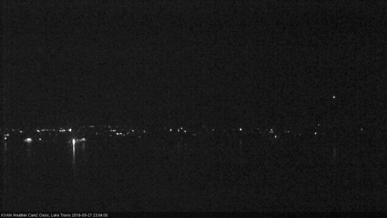 Lake Travis webcam, September 27, 2016 10:10 PM CT